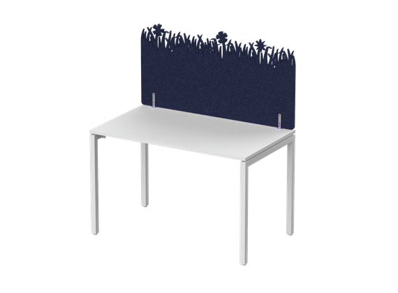 Экран фронтальный / боковой, с декором &quot;Зеленая поляна&quot;, без фурнитуры 120х1,2х60