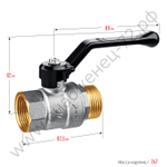 ЗУБР d 3/4″, ручка-рычаг, Шаровой кран (51324-3/4)