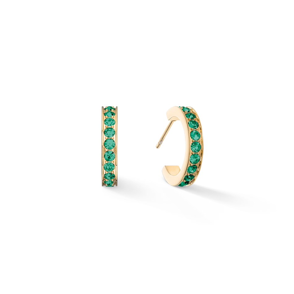 Серьги Coeur de Lion Dark Green-Gold 0127/21-0549
