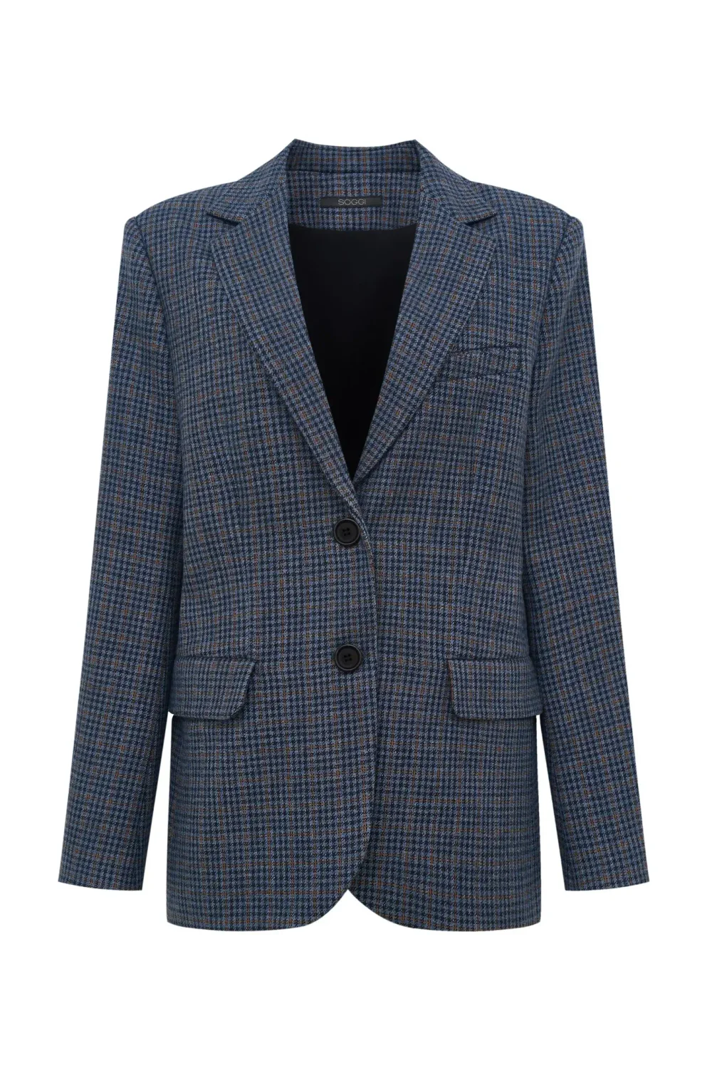 Жакет в клетку, Синий