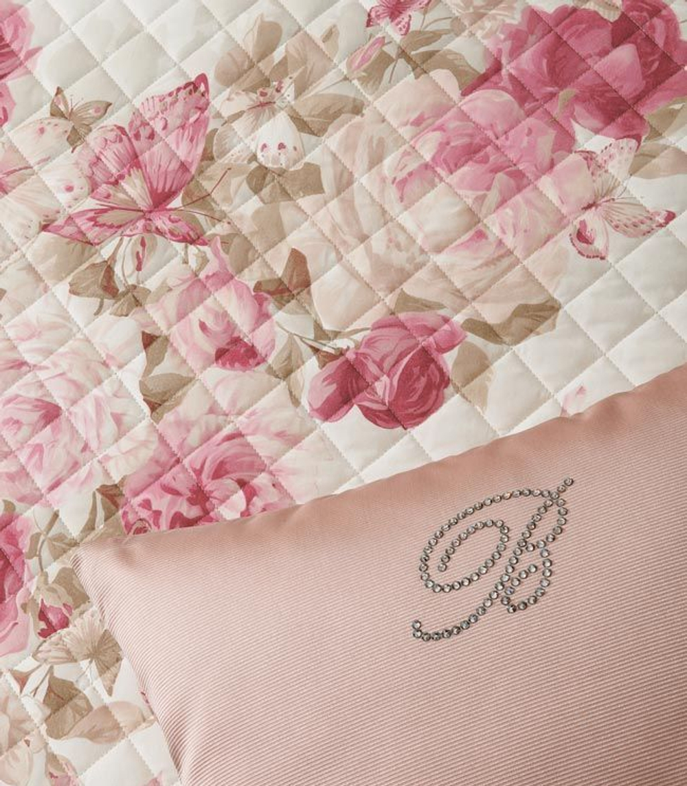 Покрывало 270х270 Blumarine Butterfly's розовое Италия