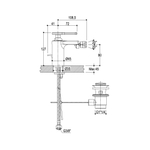 КОМБО №13 Комплект смесителей Ritmonio Cle для раковины, для биде и для ванны/душа с лейкой V0BA9010CRL + V0BA9020CRL + V0BA9033H2CRL
