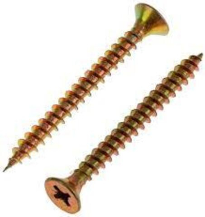 Саморезы универсальные желтые 3.5х50мм (150шт) КОРОБКА