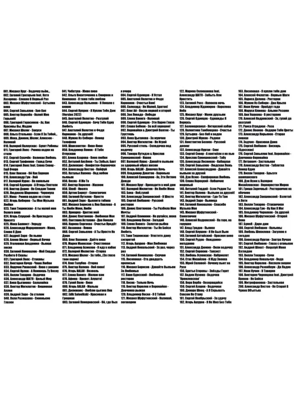 Песни под водочку 2 (MP3 Флешка)