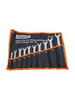Набор комбинированных трещоточных ключей 10 шт Gigant, Сталь Cr-V, 8-24мм, grf-118