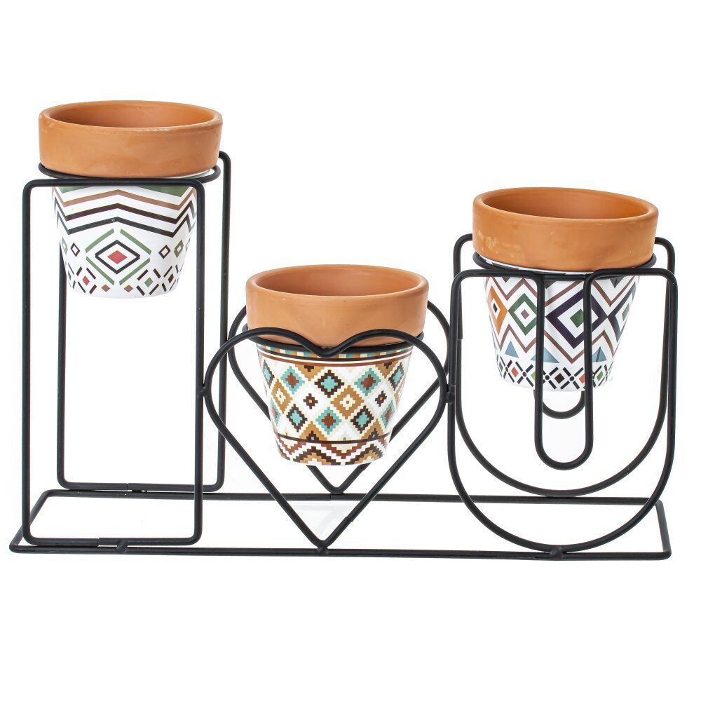 GAEM Набор из 3-х кашпо на подставке, L31,5 W9 H21,5 см