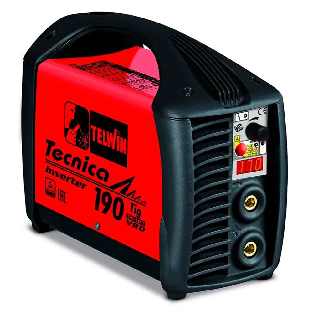 Сварочный аппарат c инвертором для сварки TIG Telwin TECNICA 190 TIG/MMA DC LIFT VRD + PLASTIC CASE + MMA/TIG KIT, 816220