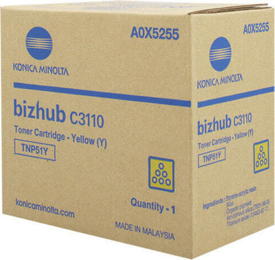 Konica Minolta TNP-51Y Подлинный Желтый 1 шт A0X5255