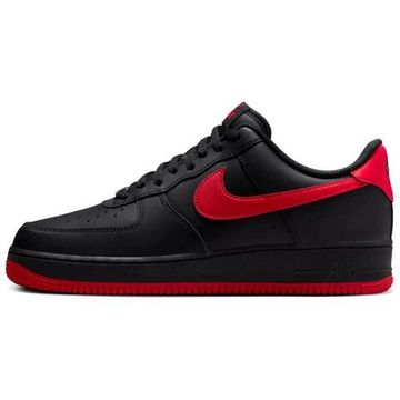 Nike Air FORCE 1 Кроссовки для скейтбординга Низкие Кроссовки Черно-красные Унисекс
