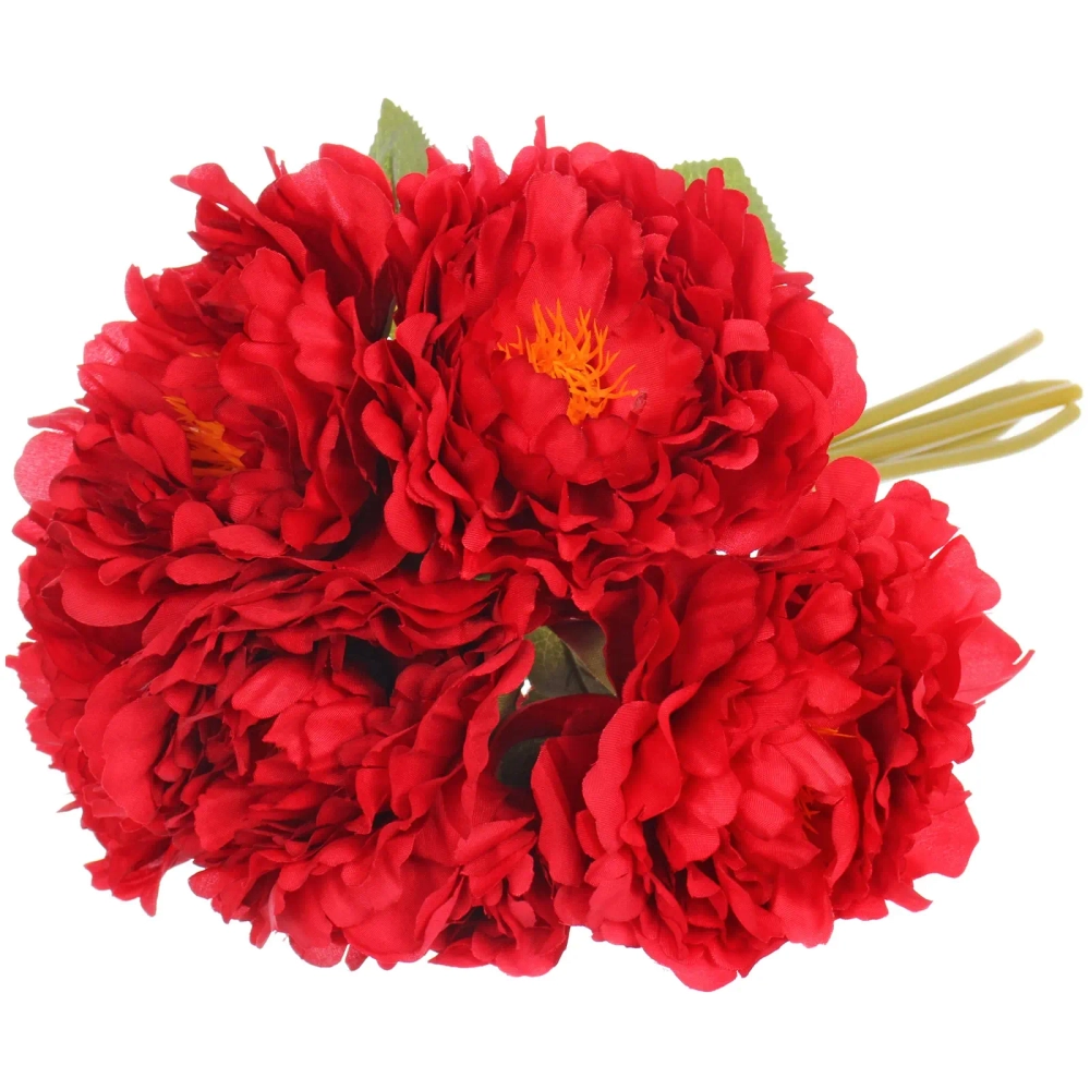 Искусственные цветы «Пионы» 28см букет 6 шт красные