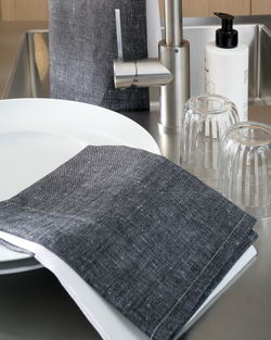 Полотенце кухонное 50x70 Cawo Cuisine Duo 535 96 черно-белое