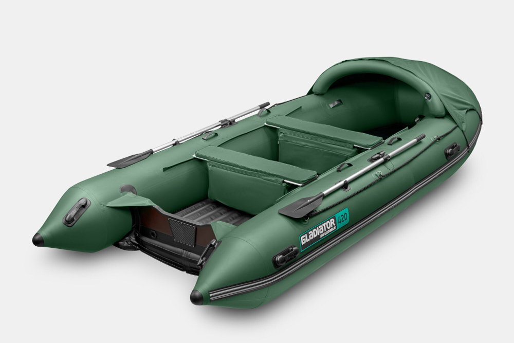 Надувная лодка GLADIATOR E420PRO зеленый