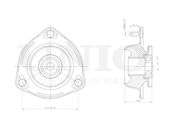 Опора амортизатора передняя UNIO RMP-13035
