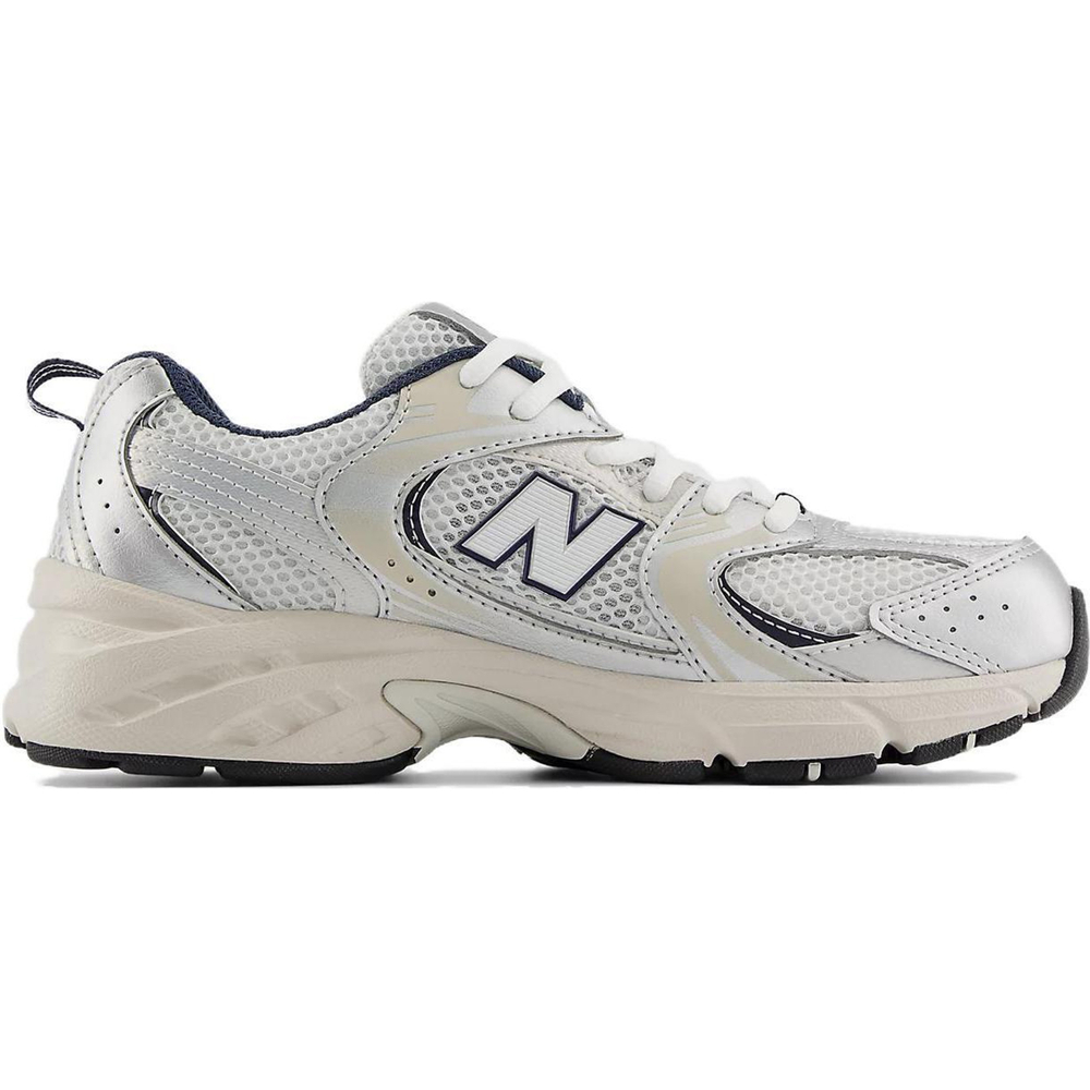 New Balance NB 530 Comfortable Low top Kids' Running Shoes White Blue Silver Unisex