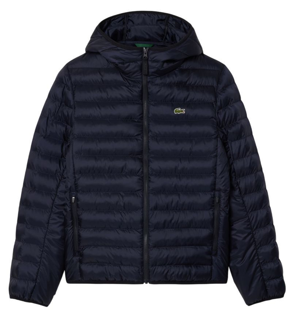 Мужская теннисная куртка Lacoste Water-Repellent Quilted Puffed - navy blue