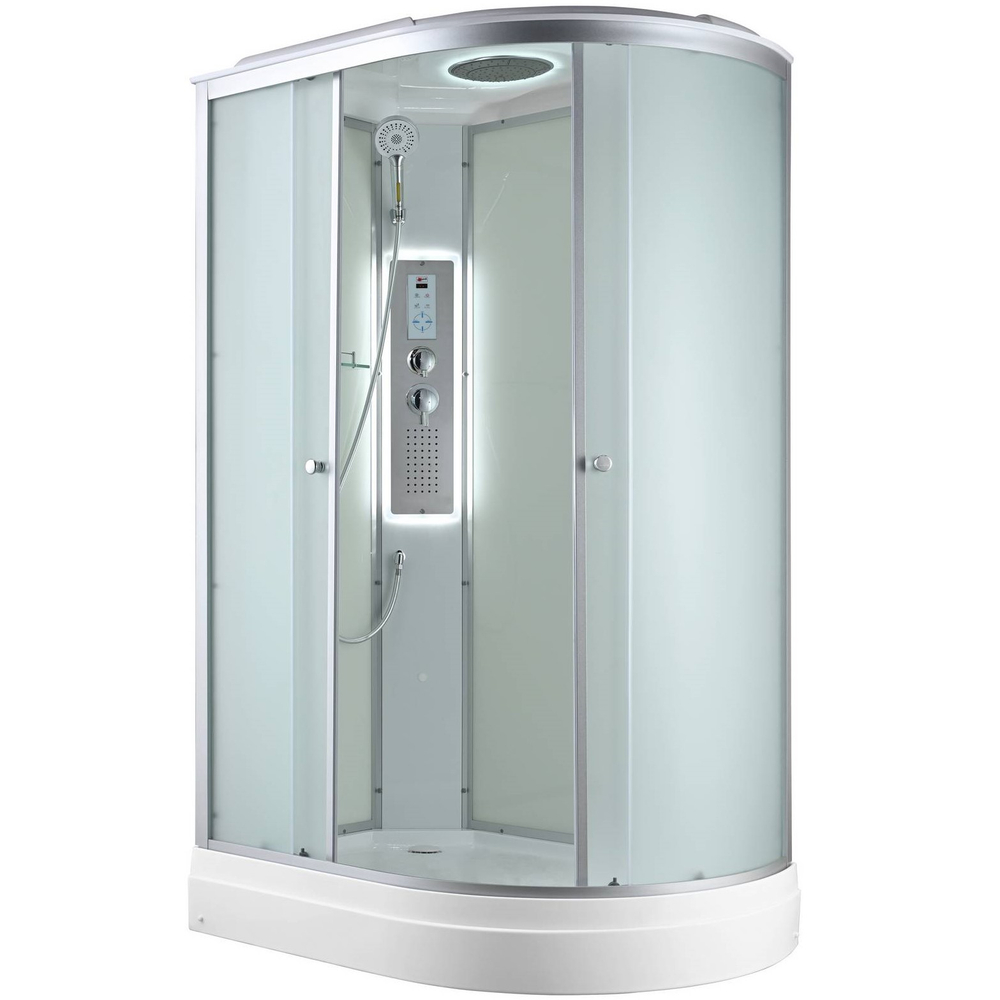 Душевая кабина AvaCan (АваКан) C2012L LED с низким поддоном, с ГМ, с электрикой и LED освещением, 120х80х215