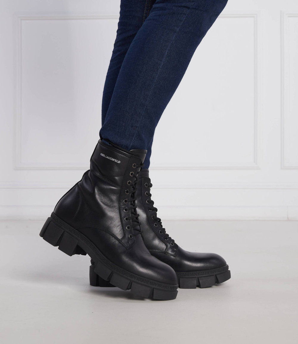 Кожаные ботильоны aria Karl Lagerfeld - черный(KL43250)