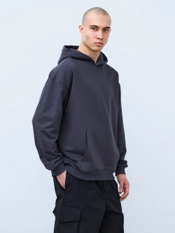 Худи оверсайз без начеса (графит)