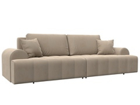 Диван прямой Лига-080, велюр SEVEN 729 бежевый, Велюр, 131114