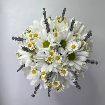 Букет Стаканчик с ромашками