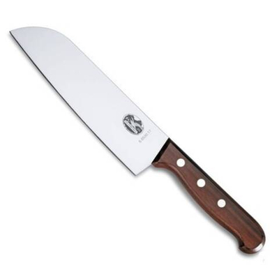 Нож кухонный Victorinox Rosewood (6.8500.17G) стальной сантоку лезв.170мм прямая заточка коричневый