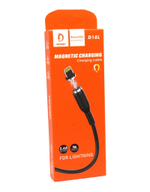Кабель USB - Lightning DENMEN D18L магнитный (черный) 1м