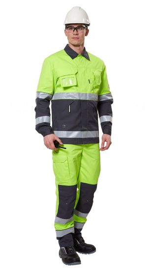 Костюм "Крон" брюки (лимон/т.серый )