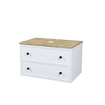 Тумба подвесная IDDIS Torr, со столешницей МДФ, дуб верона, 80 см, белый матовый, TOR80WVi95K