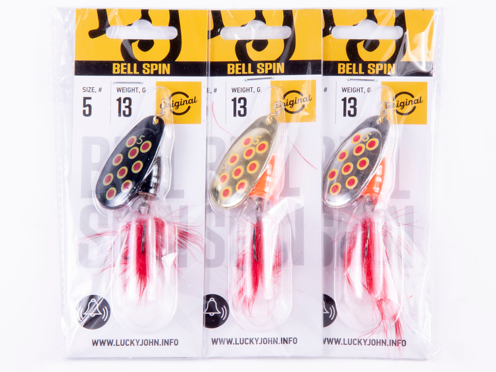 Блесна вращающаяся Lucky John Bell Spin №5, SET
