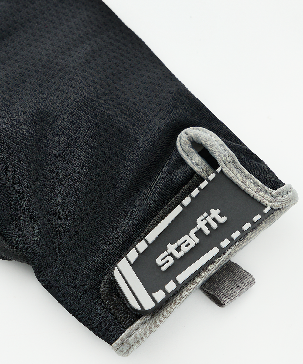 Перчатки для фитнеса STARFIT WG-203, черный/серый
