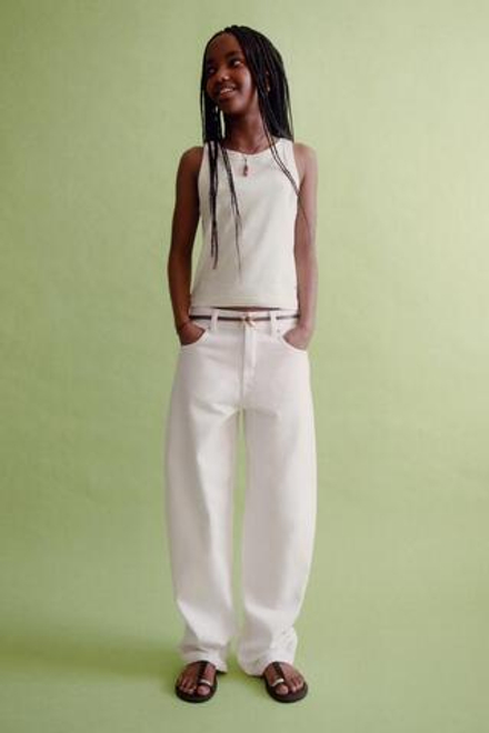 ZARA ТОП С АППЛИКАЦИЕЙ, ЭКРЮ