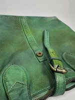 Женская премиальная изумрудно-зеленая сумка из натуральной кожи "Венеция"