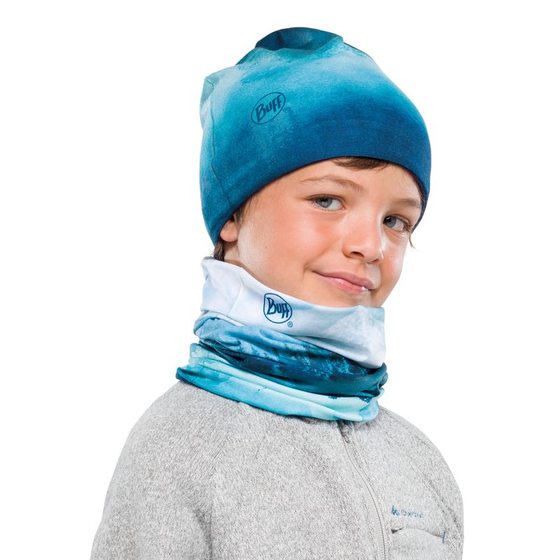 Тонкая флисовая шапочка детская Buff Hat Polar Microfiber Lake Turquoise Фото 2