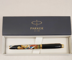 Ручка Parker перьевая "Георгий Победоносец" с колпачком с ручной росписью Палех
