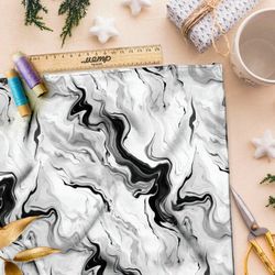 Ткань премиум интерлок серо-черные разводы