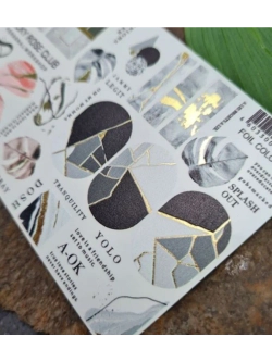 Lucky Rose Слайдеры наклейки для ногтей Foil 111
