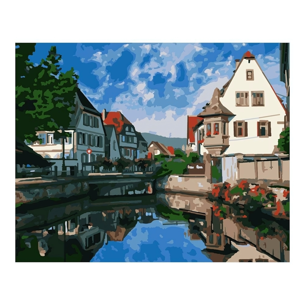 Картина по номерам 40*50см "Город Ульм" (Lori)