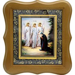 Явление Святой Троицы Александру Свирскому. Икона на холсте.