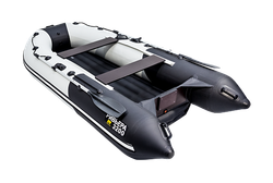 Лодка ПВХ Ривьера Компакт 3200 НДНД светло-серый/черный