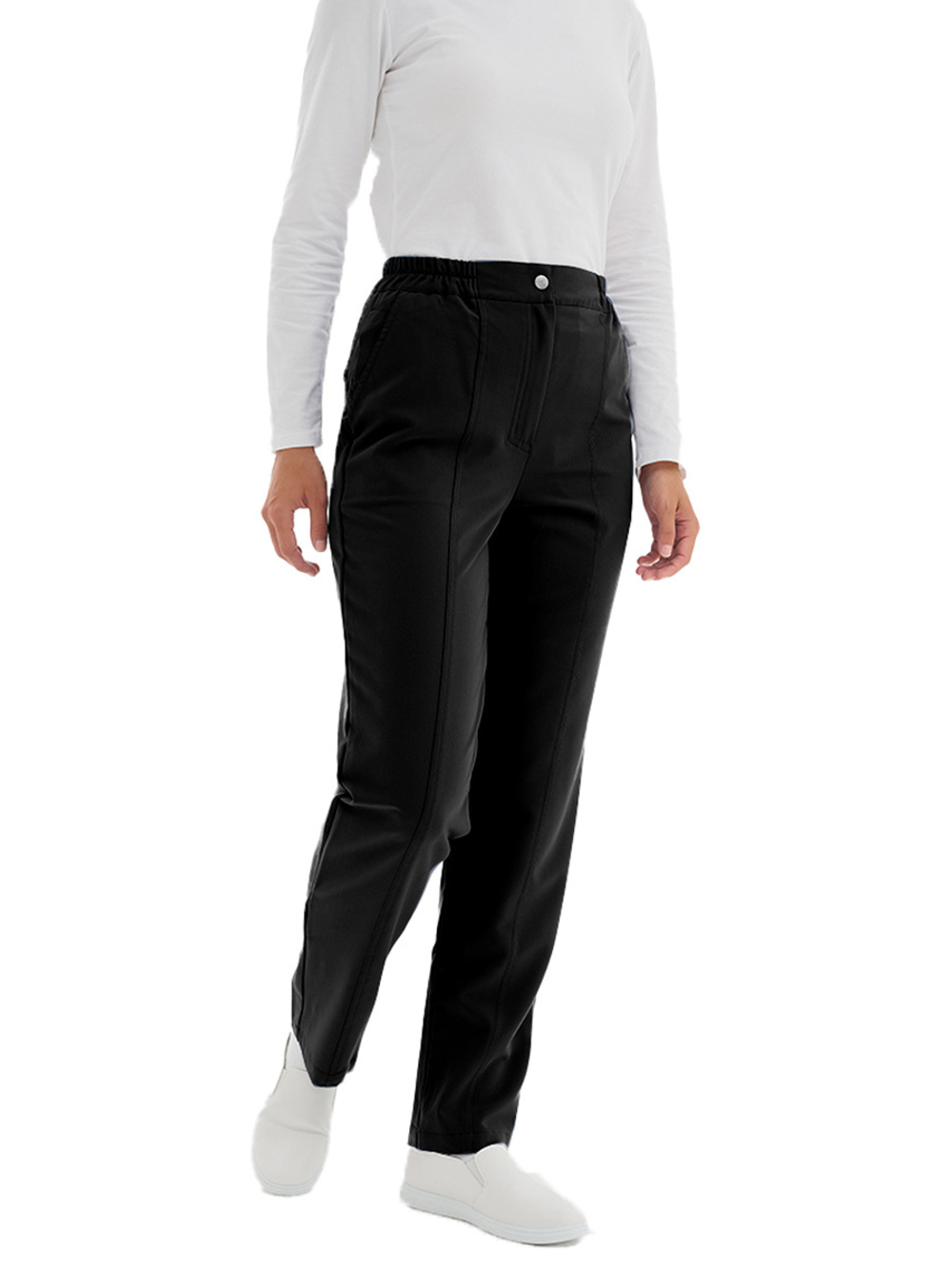 Брюки медицинские женские Тезис TZ325, на молнии и пуговице, красный, 50