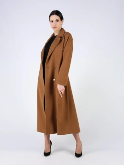 Пальто демисезонное длинное с поясом