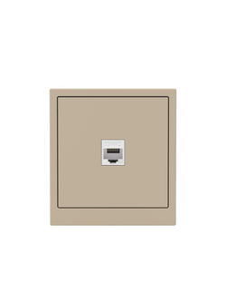 Розетка компьютерная 1-м KANT RJ45 кат.6A без шторки ванильн. марципан DKC 7015673
