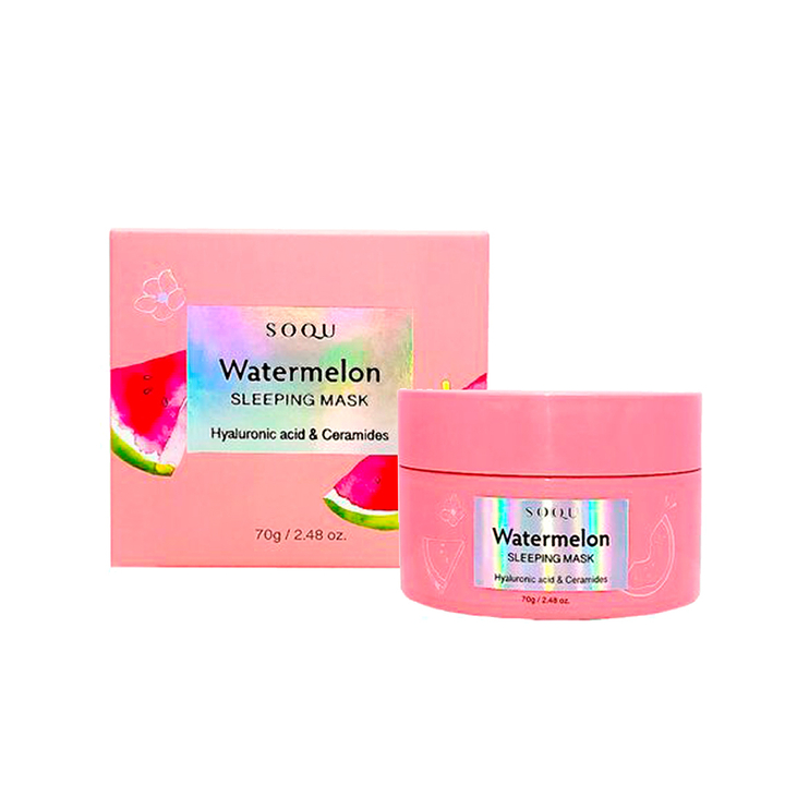 Маска для лица Soqu Watermelon ночная увлажняющая с экстрактом арбуза Sleeping Mask 70 г