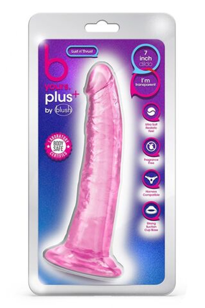 Розовый фаллоимитатор Lust N’ Thrust - 20,5 см. (Цвет: розовый)