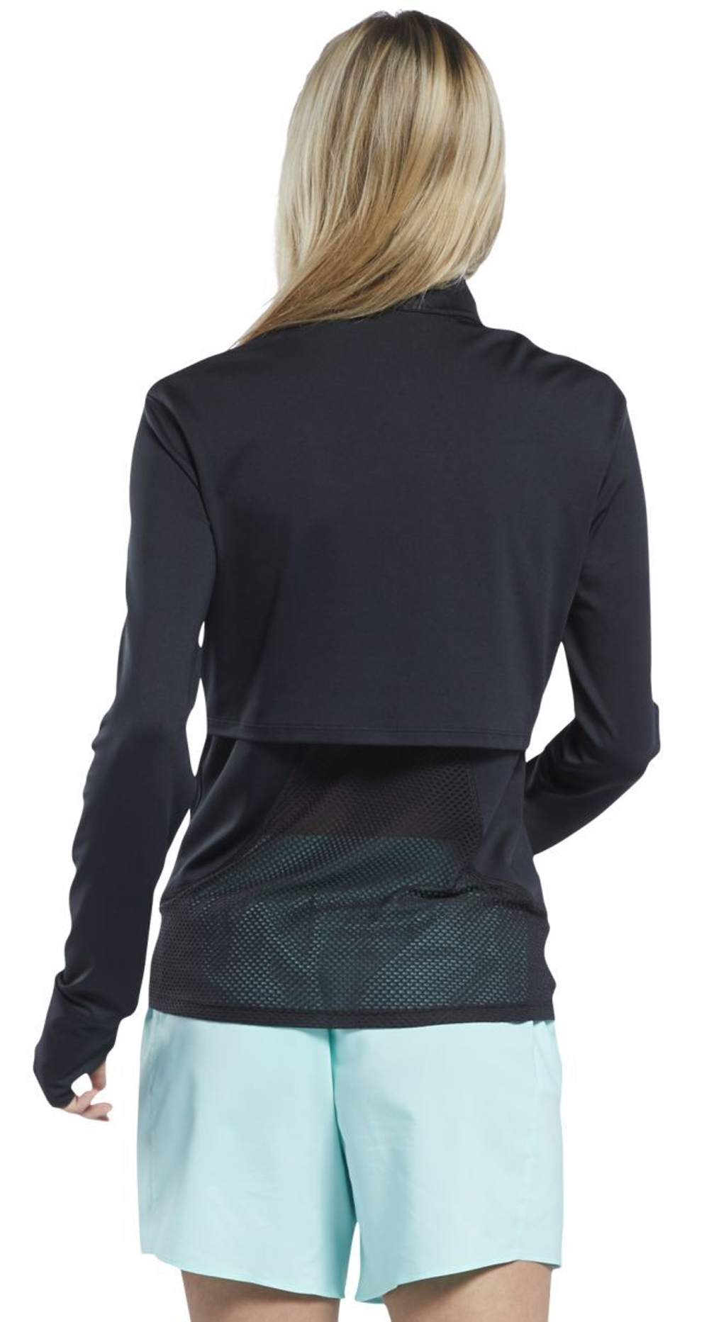 Женская теннисная куртка Reebok Workout Running 1/4 Zip W