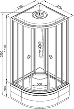 Душевая кабина AvaCan L910 100x100 стандартная