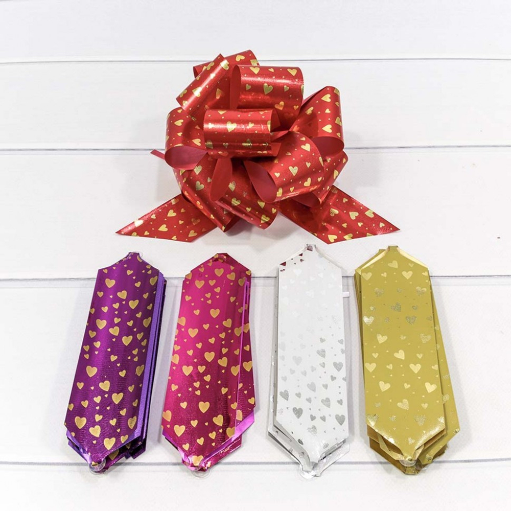 Бант Шар 5см Набор 5 шт "Сердечки" (Микс)