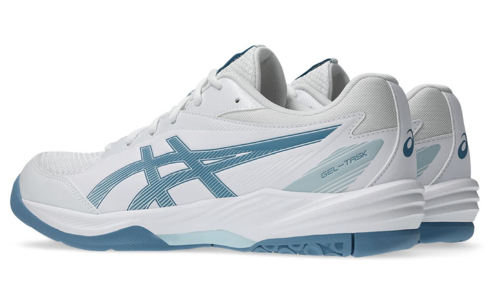 Мужские кроссовки для бадминтона/сквоша Asics Gel-Task 4 - white/saba blue