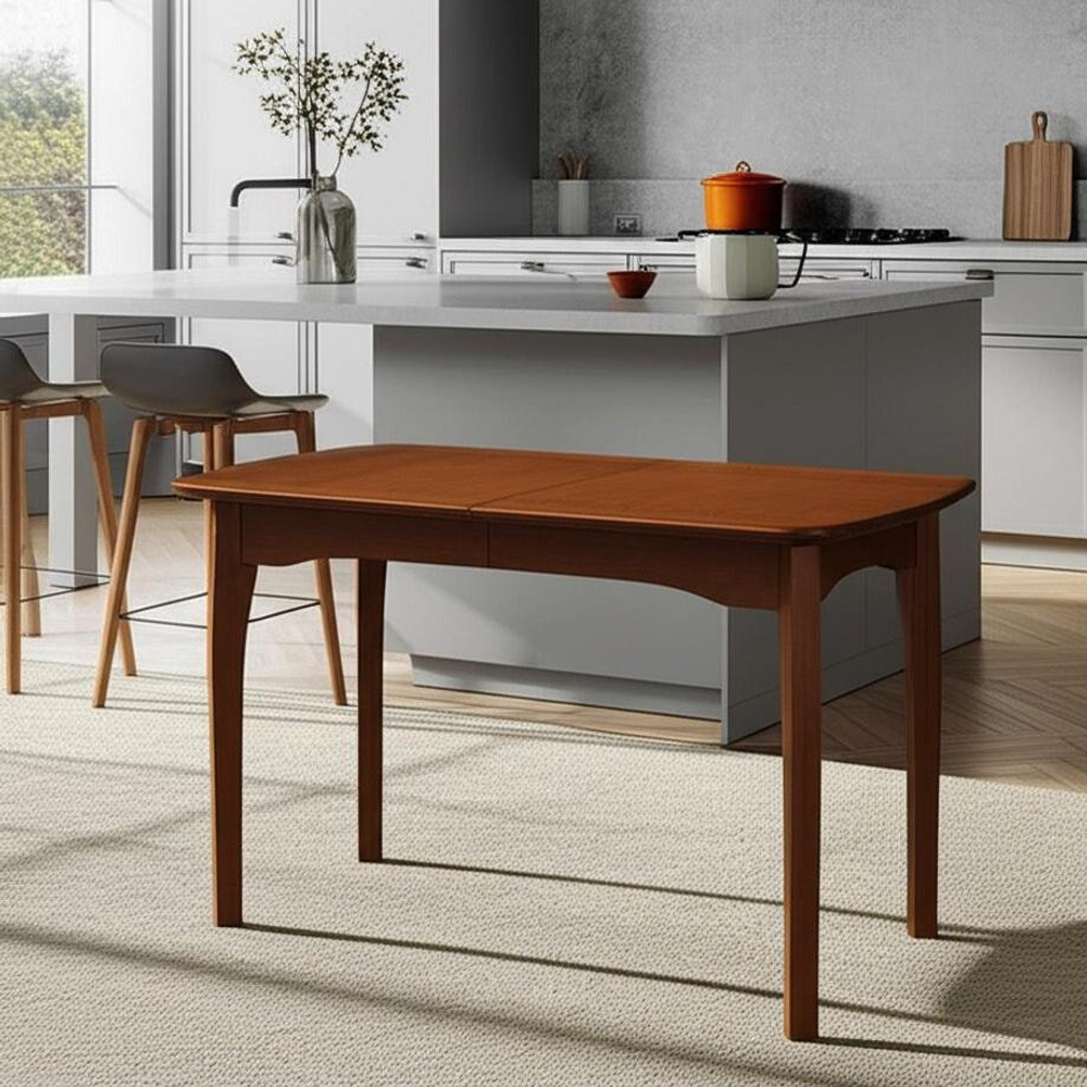 Стол CATERINA бук, мдф, 100+30x70x75, коричневый