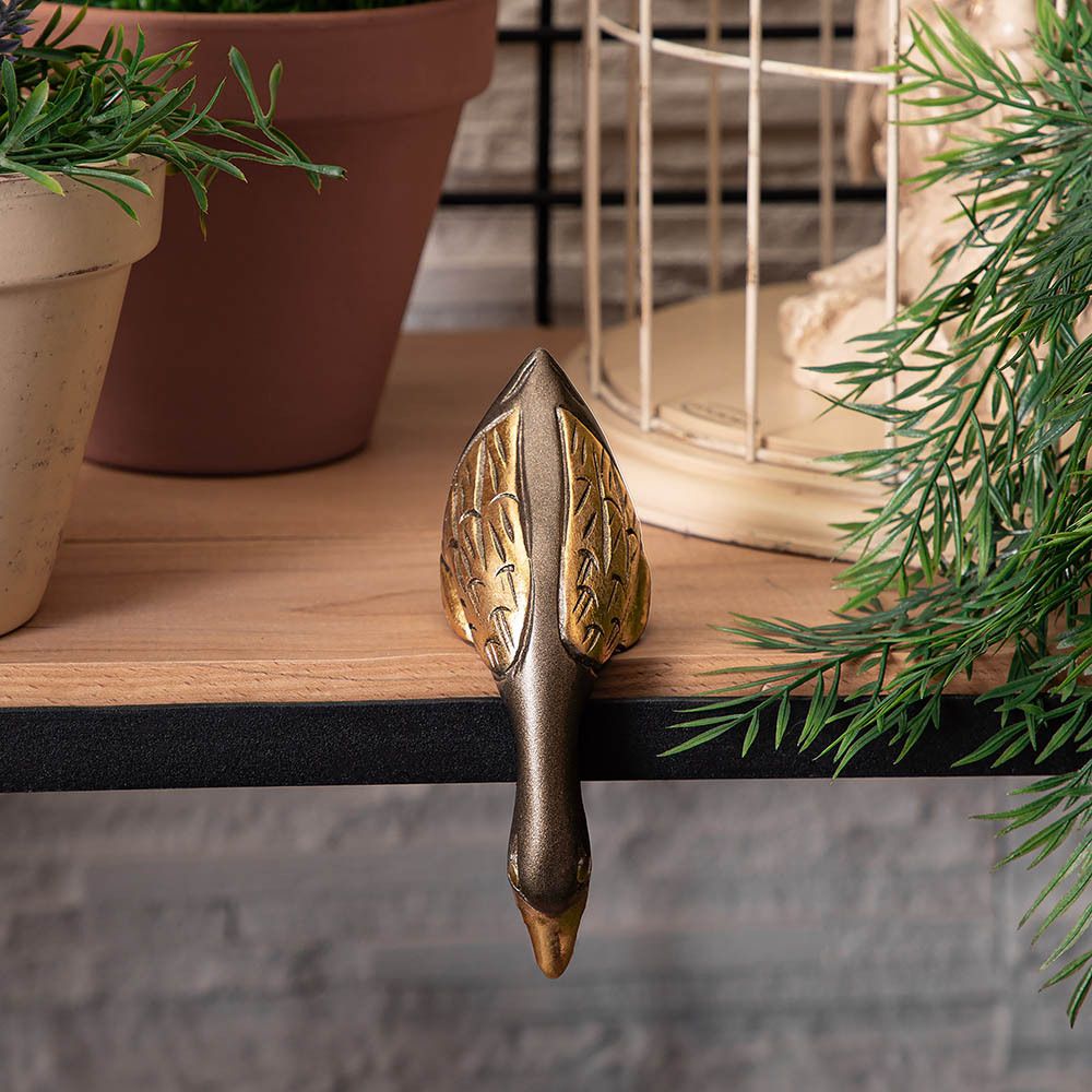 Статуэтка Гусь любопытный Мартин малый Бронза